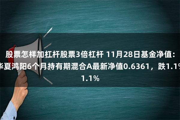 股票怎样加杠杆股票3倍杠杆 11月28日基金净值：华夏鸿阳6个月持有期混合A最新净值0.6361，跌1.1%